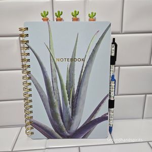 Southwest Hardcover Notebook Cactus Design. 10x 7 With Accessories GREAT GIFT